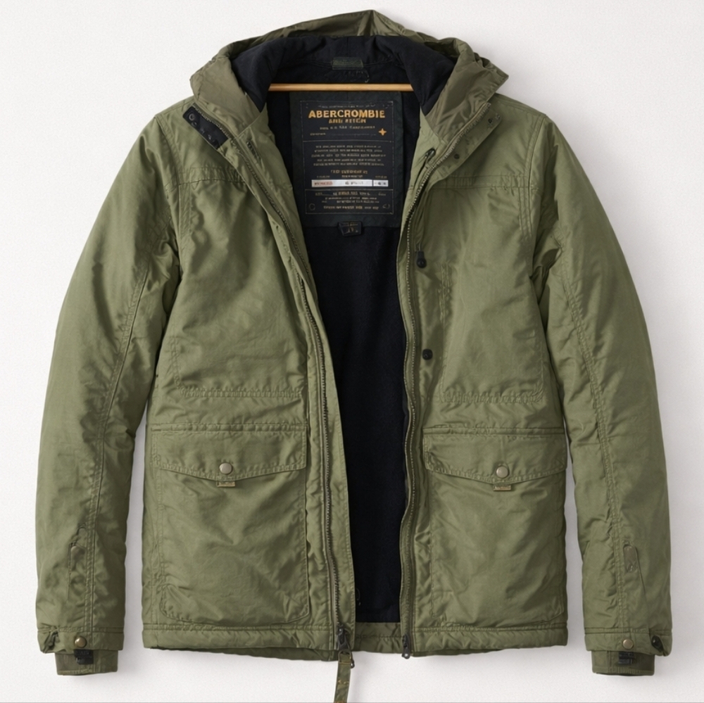 Abercrombie & Fitch Vintage Green Military Field Jacket Tactical Utility Unisex - Picture 2 of 15